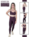 Conjunto Legging VBN - Canelado ( Uva ).
