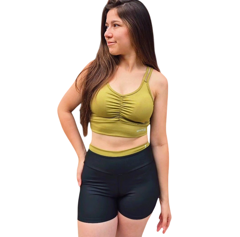 Conjunto Short Vênus Preto/ Verde Pistache – Authentic Girl