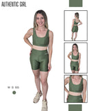 Conjunto Short VBN - Canelado (Verde Pistache).